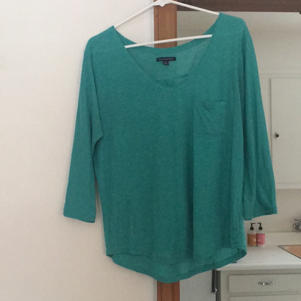 Teal American Eagle 3/4 sleeve!
